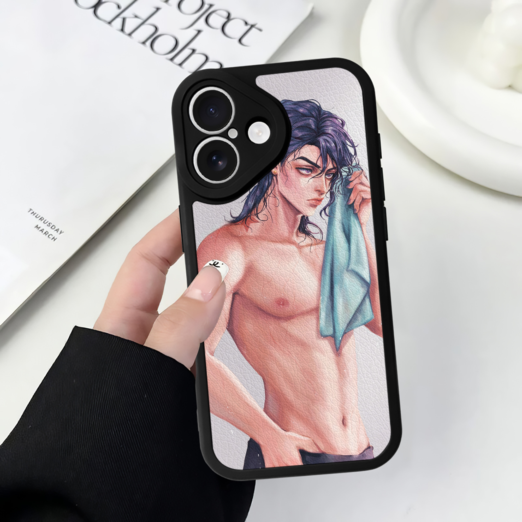 （画像用） ジョジョの奇妙な冒険 JoJo's Bizarre Adventure 【iPhone 16シリーズ対応】シリコンスマホケース（レザー調） 材質：シリコン